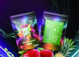 One Life Edibles – Tutti Frutti Gummy – 300mg THC (Indica)