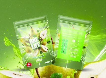 One Life Edibles – Pear Gummy – 300mg THC (Sativa)