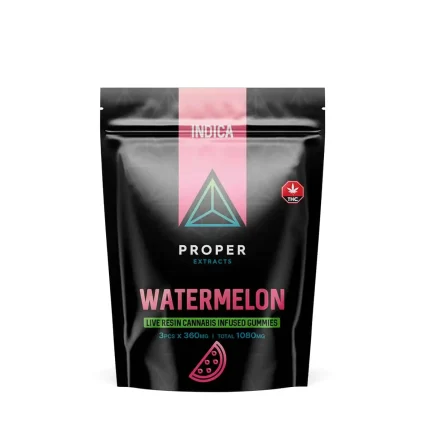 Proper Extracts Edibles – Triangles 1080mg Live Resin Gummies – Watermelon