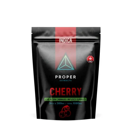 Proper Extracts Edibles – Triangles 1080mg Live Resin Gummies – Cherry