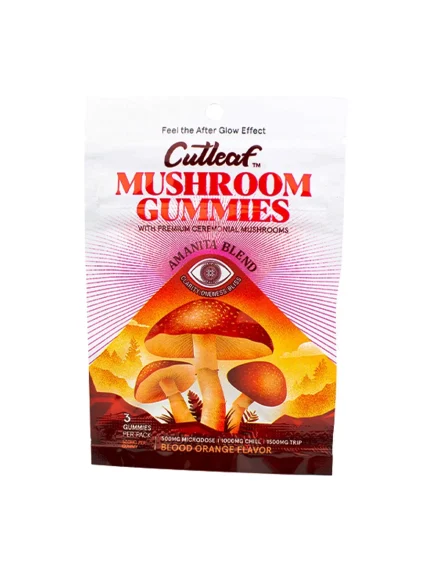 Blood Orange Cutleaf Mushroom Gummies Amanita Blend 500mg