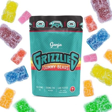 Ganja Edibles – Grizzlies Gummy Bears Sour Watermelon Flavour 350mg THC