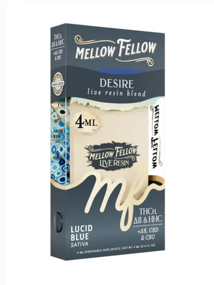 Lucid Blue Mellow Fellow Desire Live Resin Blend Disposable 4ml