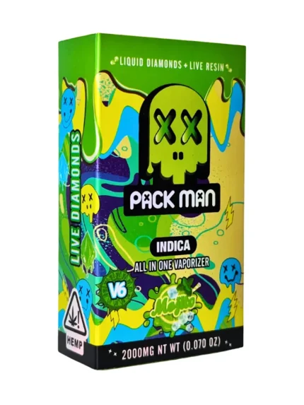 Mojito Pack Man V6 Liquid Diamonds Live Resin Vaporizer 2000MG