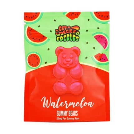 Get Wrecked Edibles – Watermelon Gummy Bears 300MG THC