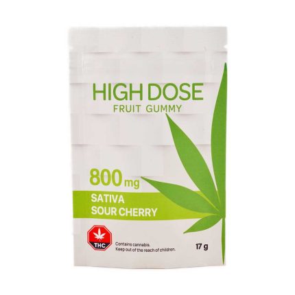 High Dose Fruit Gummy – Super Strength Sour Cherry 800MG THC (SATIVA)