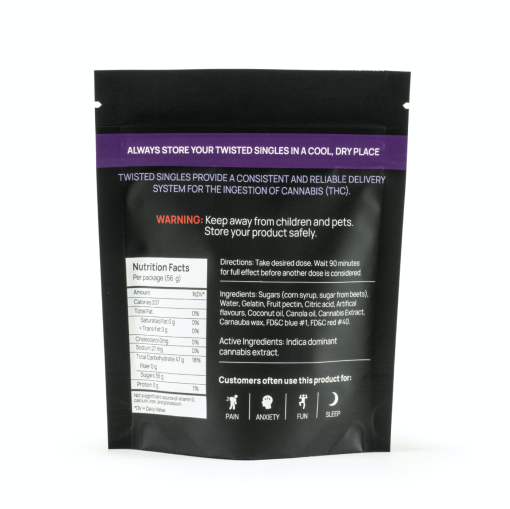 Twisted Extracts – Twisted Singles Sour Grape 160MG THC (INDICA) - Image 2
