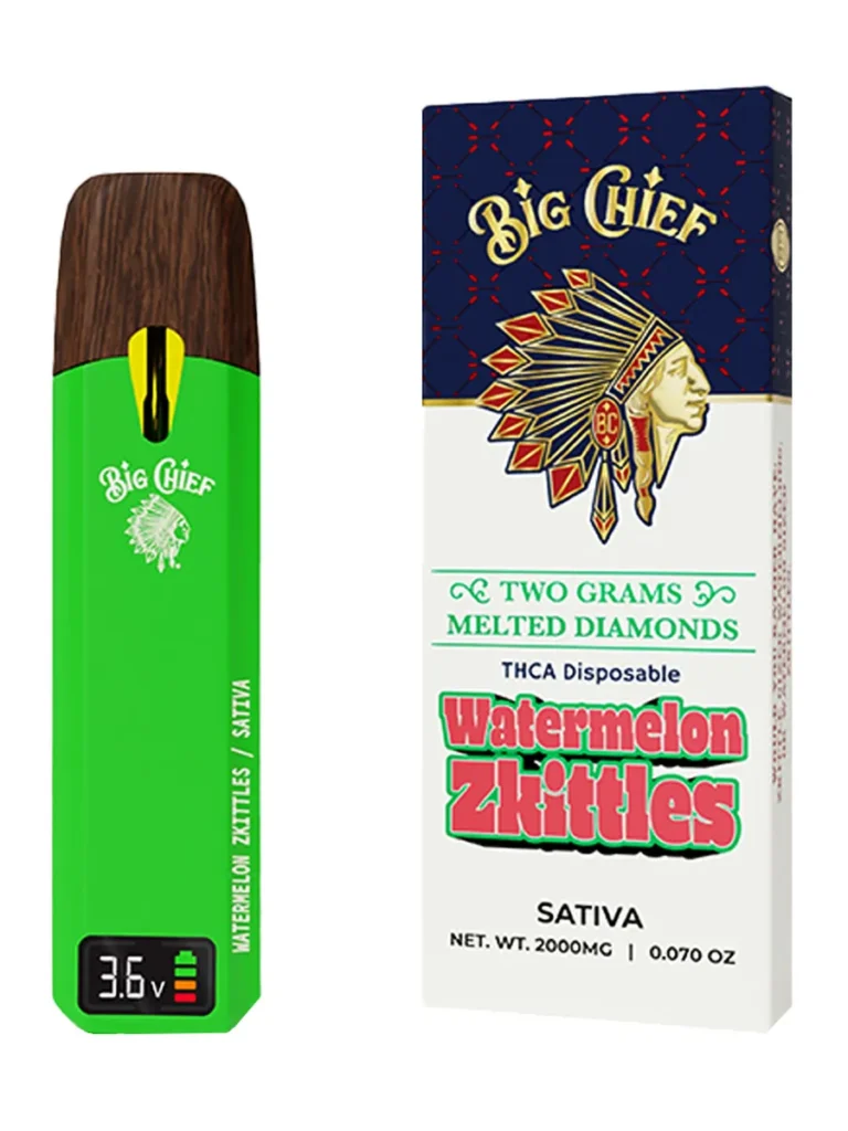 Watermelon Zkittles Big Chief Melted Diamond THCA Disposable 2G