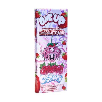 One Up Strawberry Cream Mushroom Chocolate Bar | 12000mg