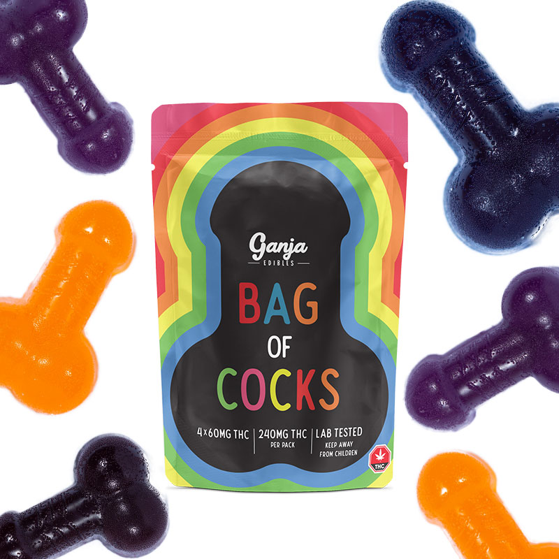 Ganja Edibles – Bag of Regular Cocks 4 x 60MG THC